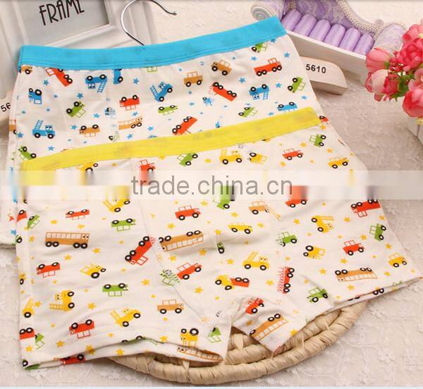 high quality cute cartoon car printed cotton baby underwear,boxer shorts boy underwear