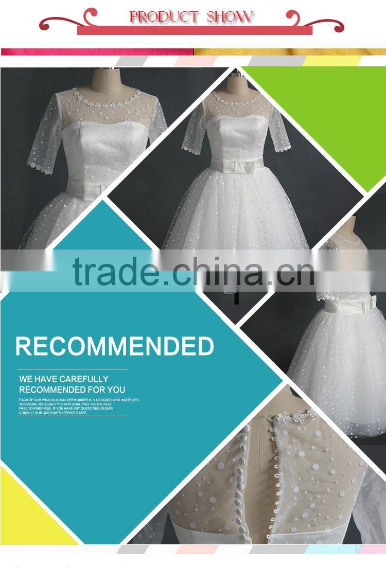 Applique Lace Short Wedding Dress for Bridesmaids