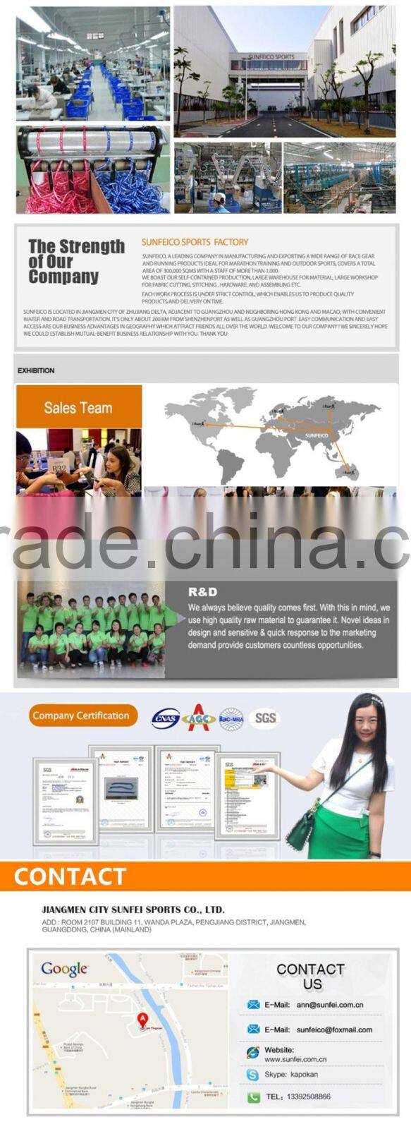 Customized Race Number Belt with Gel Holders - 6 belt colors - IronMan Triathlon Stretch Woven Logo Race Bibs Number Belt