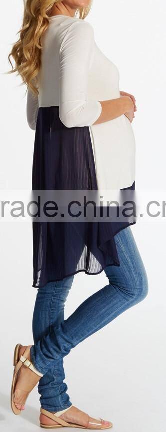 online shopping scoop neck plus size pregnant clothes tunic