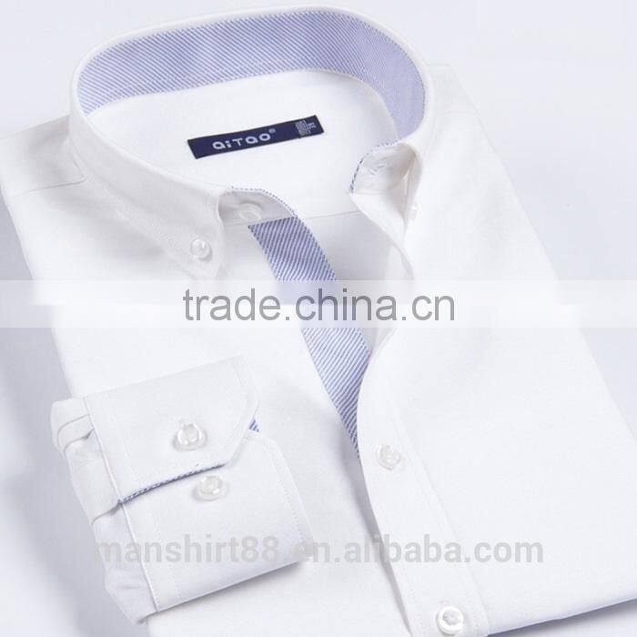 2017 high quality new fashion men button down contrast color oxford dress shirt