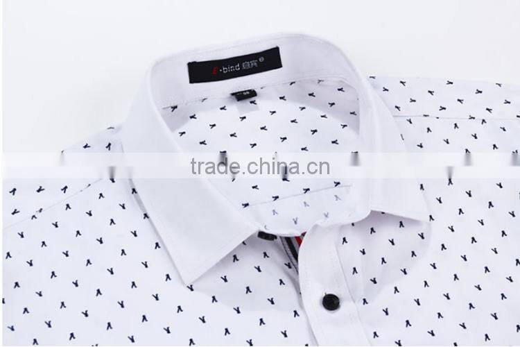Alibaba long sleeve man's dress fashionable Printed work cotton uniform elongated t shirt