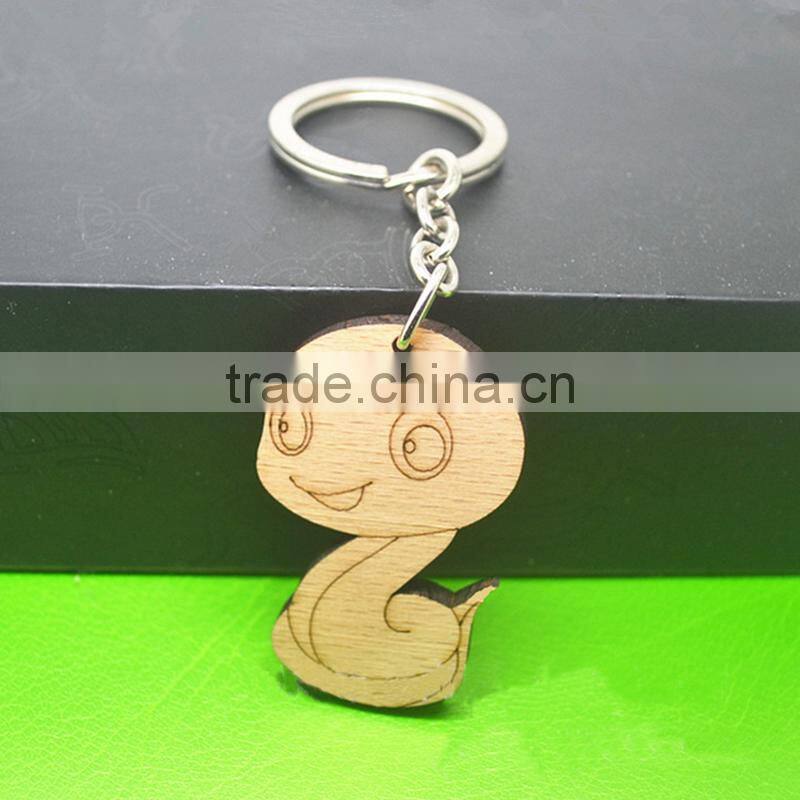 Creativity Accessories Snake Wood Keychain Custom Wood Craft