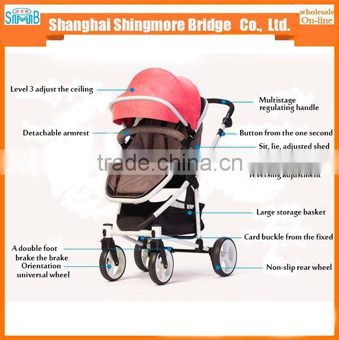 2016 China baby goods factory hot wholesale baby stroller aluminum baby walker