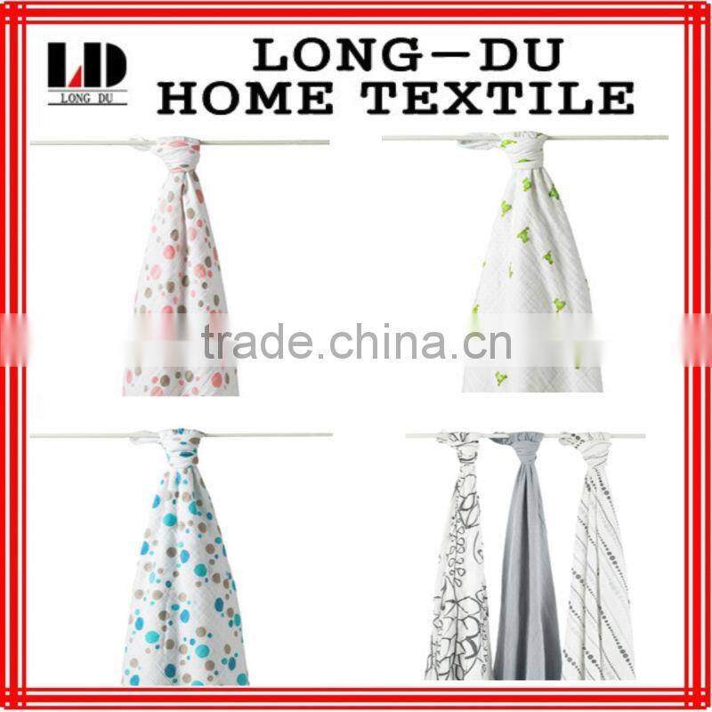 cotton grey muslin baby Throw