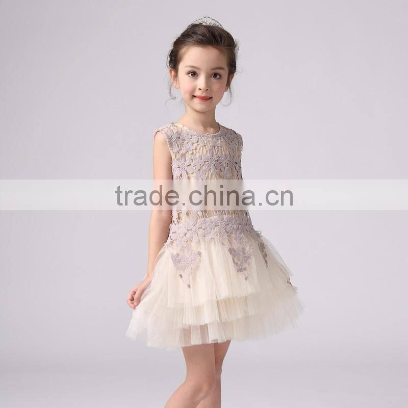 1-10T princess girls party dresses kids ivory lace dress posh tiered petti tutu dress baby girl clothes summer M5042004