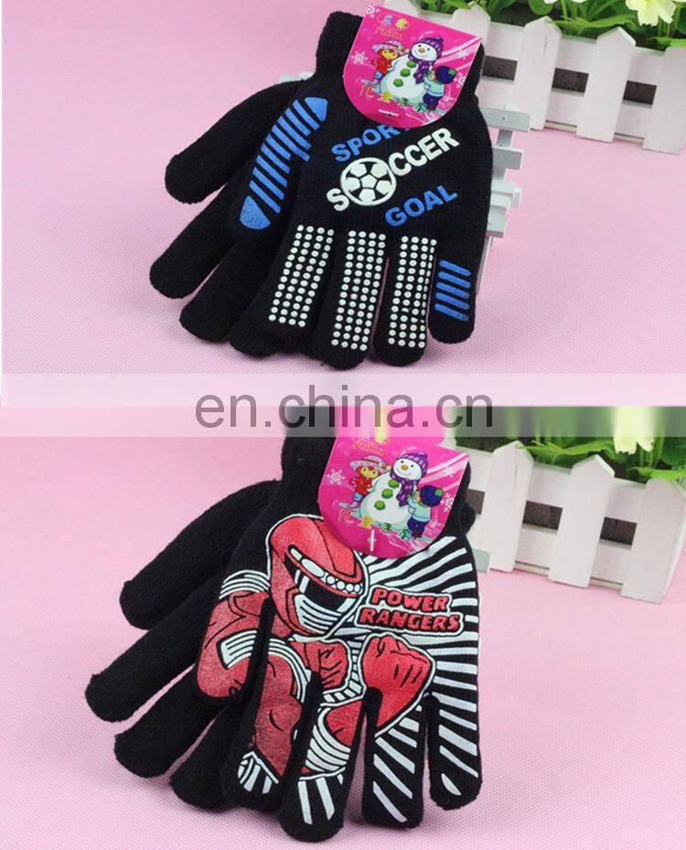 2015 Clearance Item Double Layer Men Skull Offset Knitted Men Gloves