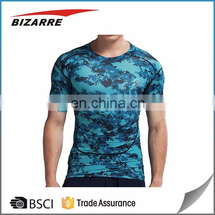 Slim fit shirt sport shirt color block athletics gym scoop neck men tee shirt