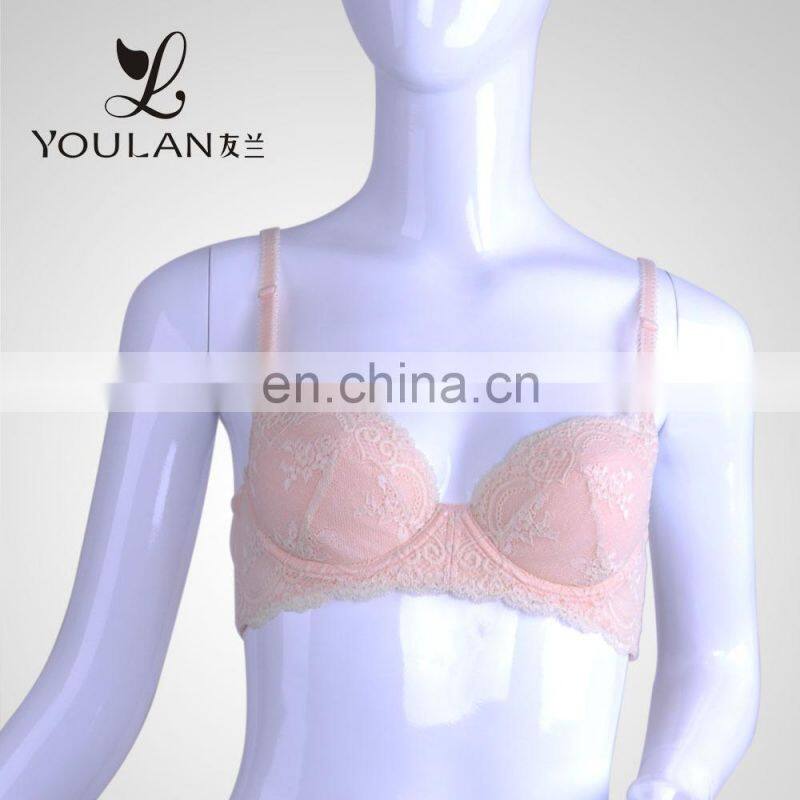 Factory Price TOP Design Mesh Mature Ladies Sexy Nude Lace Bra