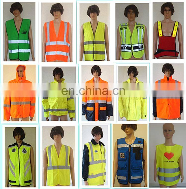 Security roadway safety clothing high quality EU standard Logo design eco-friendly breathable fabric hi-vi kid vests fluo yellow