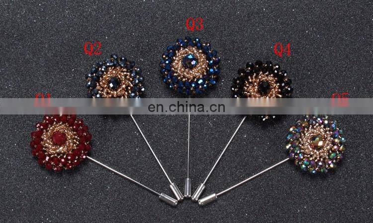 China wholesale brooch custom rhinestone brooches for men