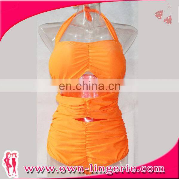 2015 New hot spandex big size swimwear bikini for fat woman
