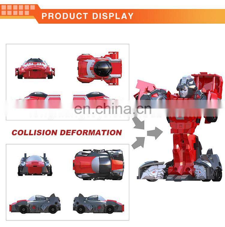 2017 New Plastic ABS 2 IN 1 car transform robot car toy for sale