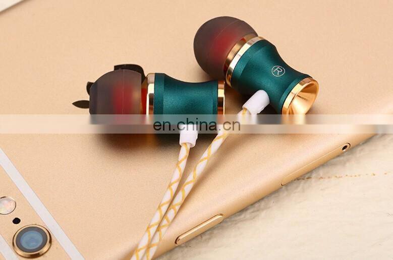 Fashion HIFI Metal thin waists handsfree earphones