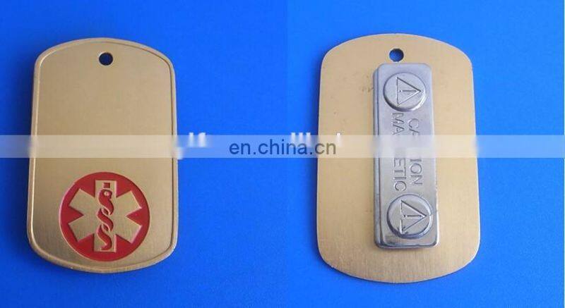 2017 rectangle shape name badge for hotel staff metal name plate