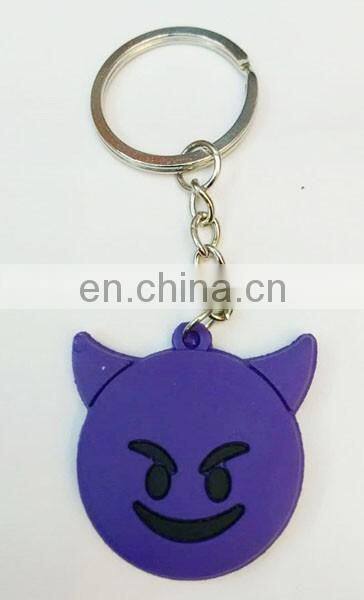 soft PVC emoji keychain poo keychain devil keychain
