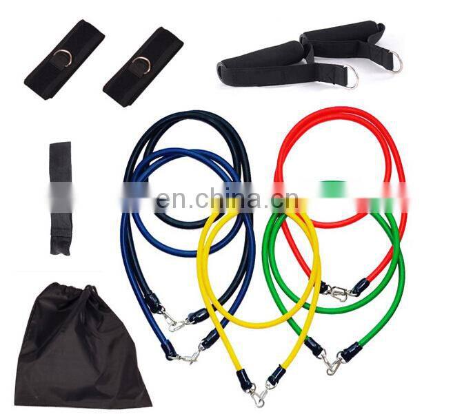 Rubber resistance tubing 11 pieces resistance band set