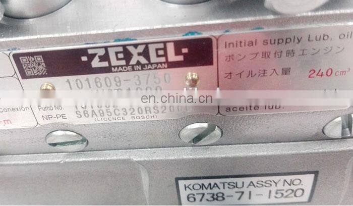 Excavator 6BT5.9 engine fuel pump 101609-3750 / 101062-9270 / 454V391999