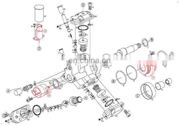 CR/CP1S3/R70/10-16S High Pressure Common Rail Fuel Injection Pump 99483254 5001848538 2995492 1920AZ 0986437501 0445020002