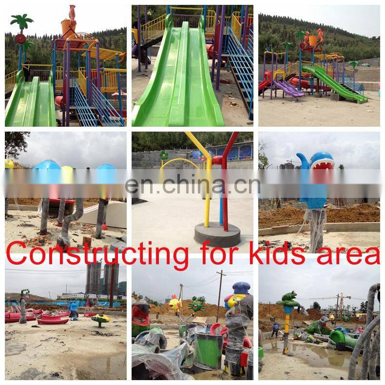 China Guangxi 30,000 Fiberglass Water Slide / Wave Pool / Family Water Playground Water Park