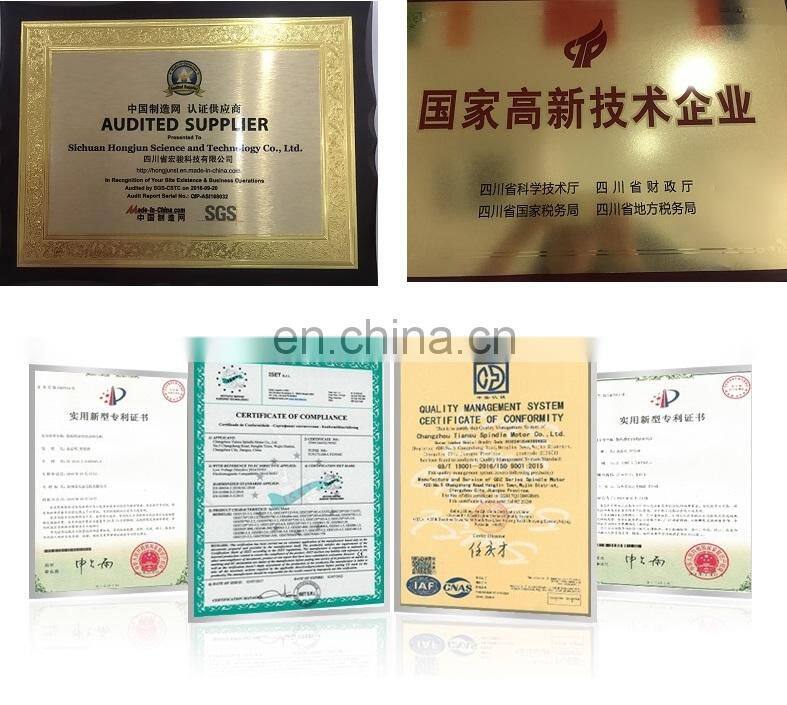 4 bearing water cooled 3KW spindle motor 220V 100MM diameter 4 pcs bearing ER20 GDZ-100-3.0