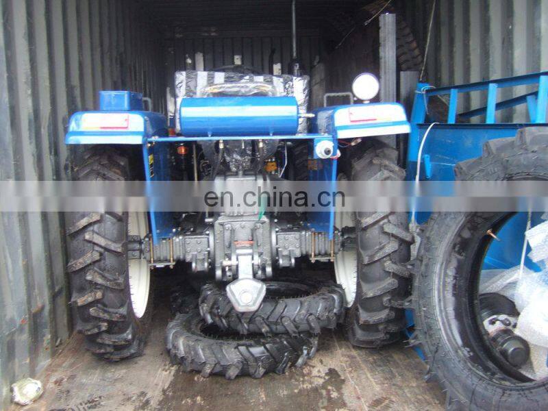 80hp farm LARGE tractor with farming implements such as trailer harvester and plow