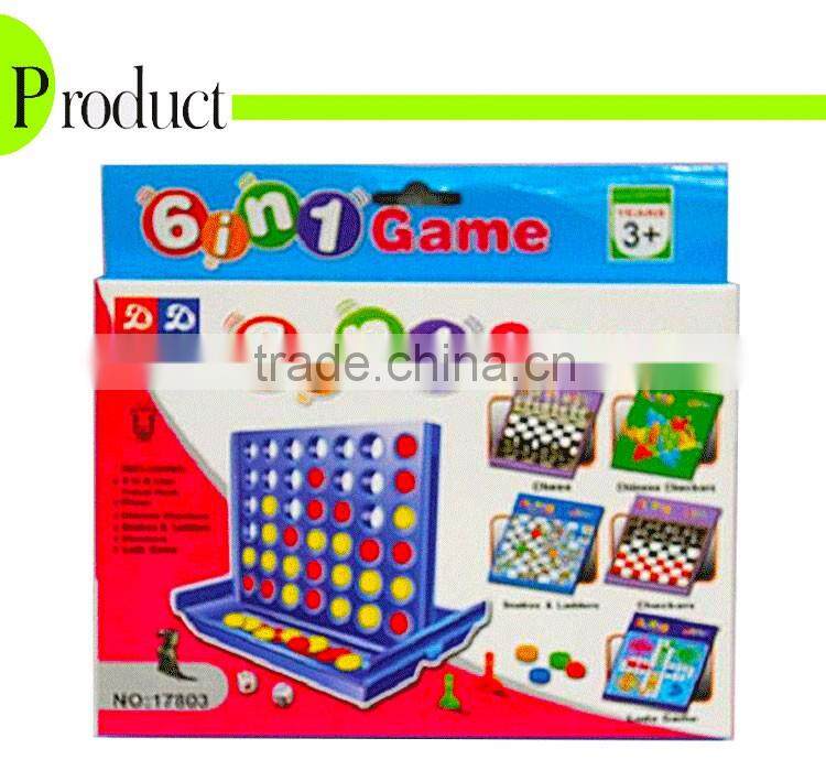 New arrival 6 in 1 games tic tac toe game for children