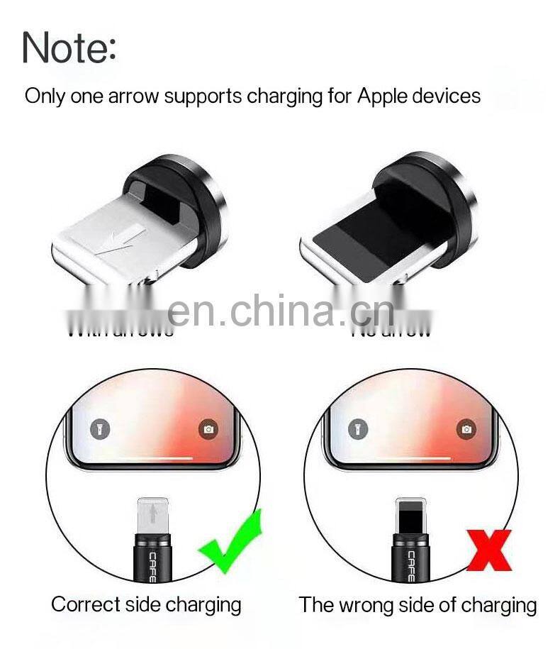 Flowing Light Led Magnetic Charging Cable Micro Usb Type C Magnet Usb Cable Streamer Phone Charger Cable For Iphone