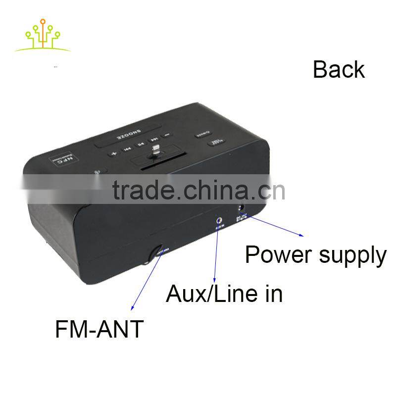 speaker /bluetooth speaker box with fm,led alarm clock