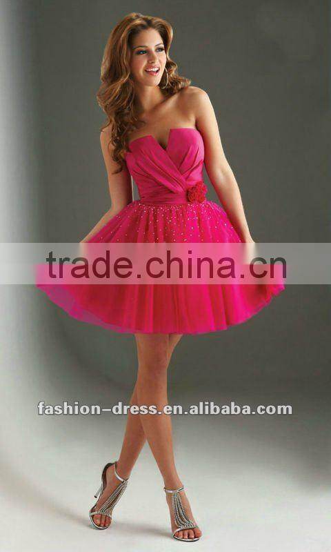 Short A-line Swetheart Chiffon Sexy Girl Party Dress Cocktail Dress