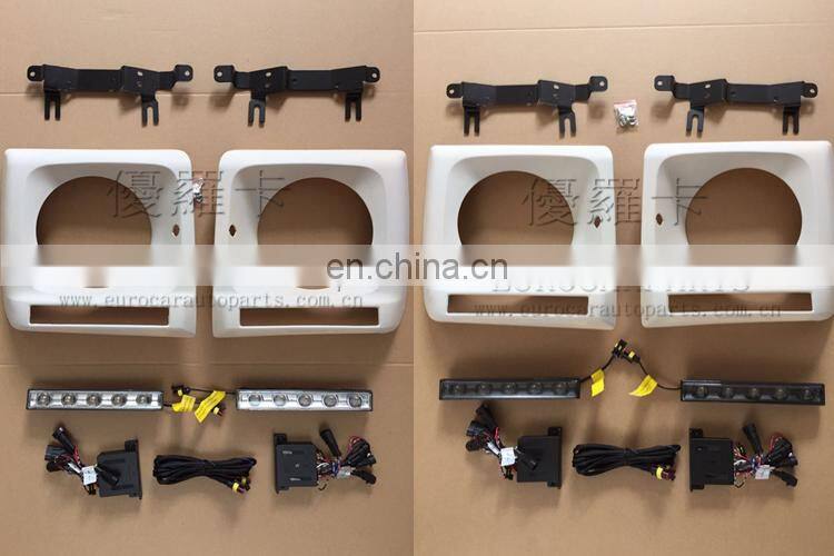 W463 light cover fit for MB G-class W463 to A-style G63 / G65 head light cover with daytime running light for w463 DRL LED