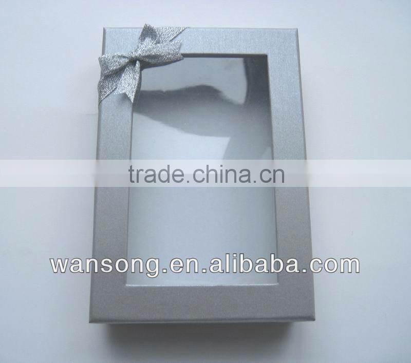 transparent plastic grey pvc box for gift packing
