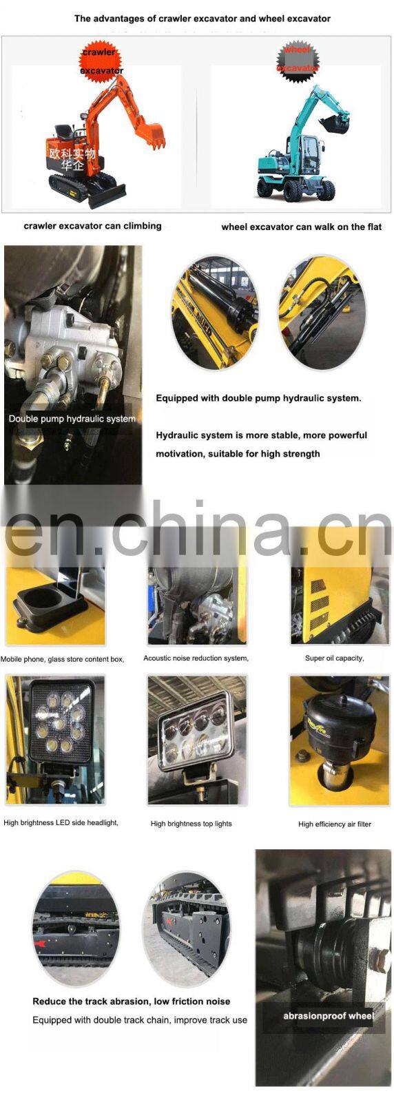 China made 1 ton mini digger for sale