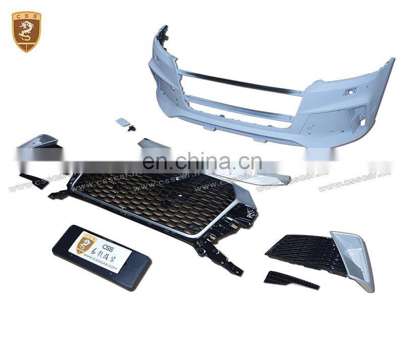 RS style front bumper and mian grille body kit suitable for Q3 2017 PP material