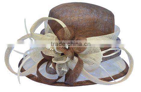Wide brim Sinamay Hats Fascinators Church Hats for Races/Wedding/Kentucky Derby