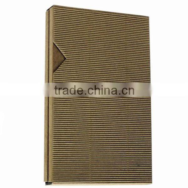 Wholesale kraft paper hardcover notebook with corrugated paper cover notebook set brochure