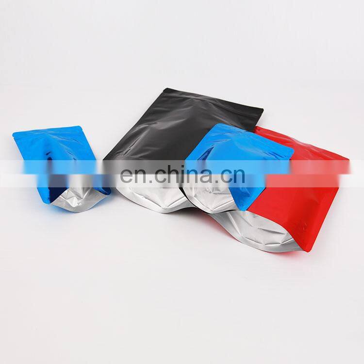 Factory New style colorful stand up pouch and zipper coffee bags With Tearing Notch