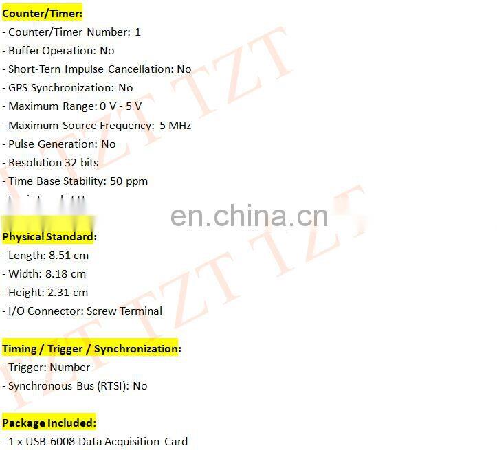 USB-6008 USB Data Acquisition Card Multifunction USB DAQ 779051-01