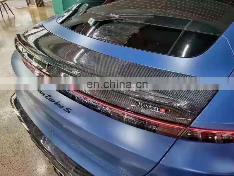 Runde Car Modification Carbon Fiber Front Lip Rear Lip Side Skirt Spoiler For Porsche Taycan Turbo Modify Mansory Style Body Kit
