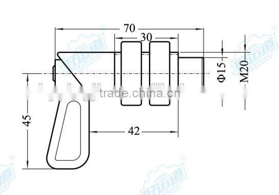 02408 Spring pin latch door bolt locking pin with nuts