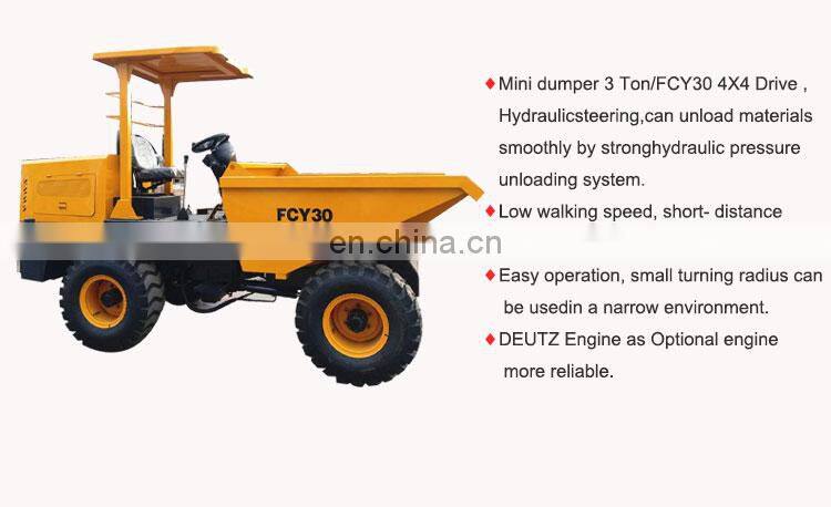China Factory Price 4x4 Mini Dumper with CE