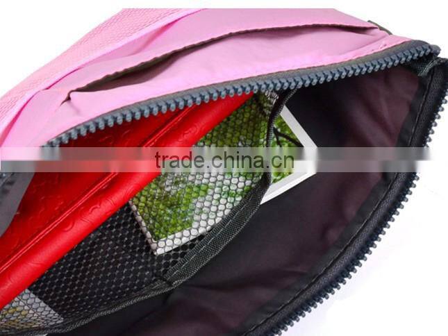 2014 new brand Korean multifunctional nylon laptop bag with grid pockets