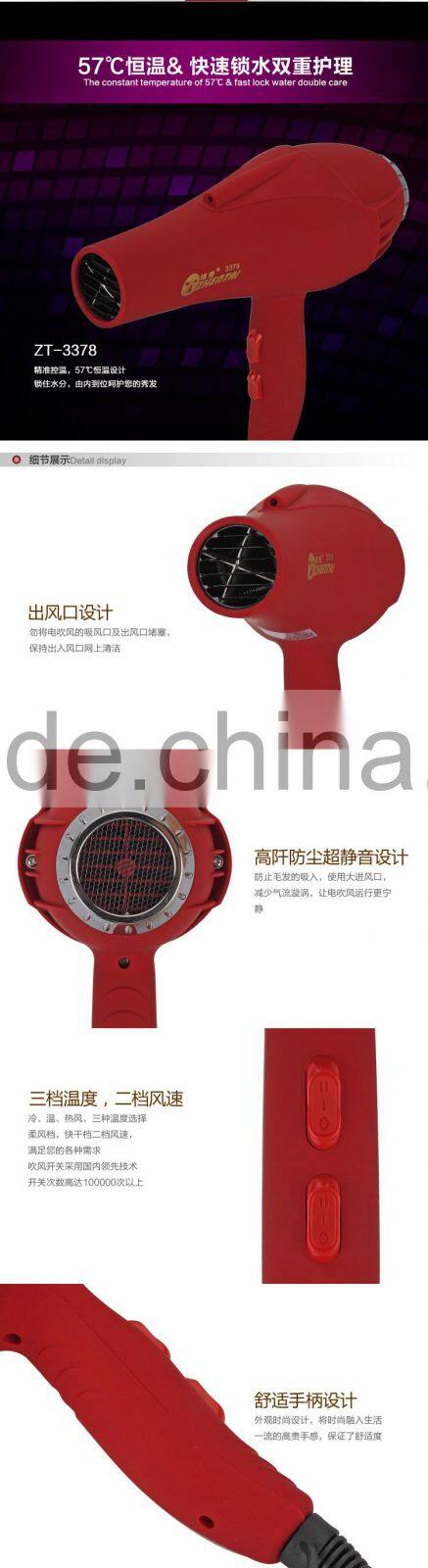 Factory Price for Red Blow Dryer Rubber Coated Hair Dryer