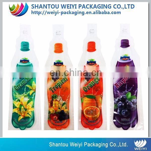 flexible liquid plastic juice drink bag