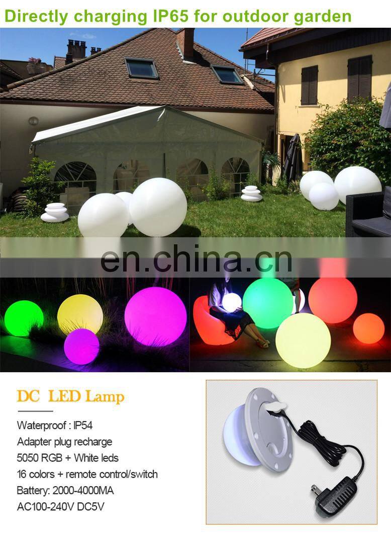 New LED effect disco light/Big cordless floating led illuminated swimming pool ball light rechargeable led hanging ball