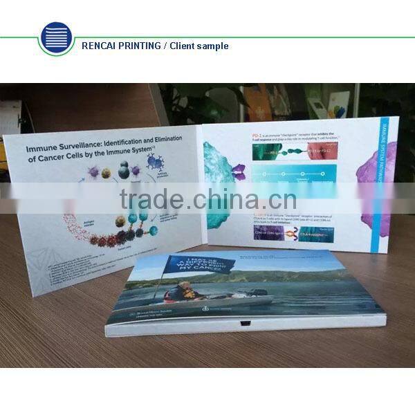 2016 China New Business Gift Paper Crafts Video Greeting Card
