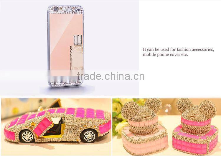 Hot 2016 12cm crystal plastic rhinestone mesh