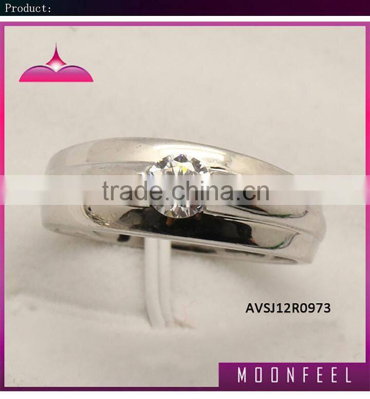 AVSJ12R0973-white gens 925 silver zircom ring