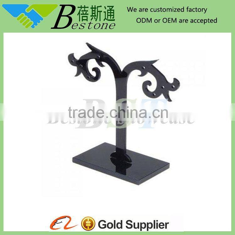 milk white acrylic jewelry display for necklace, acrylic body piercing jewelry display stand