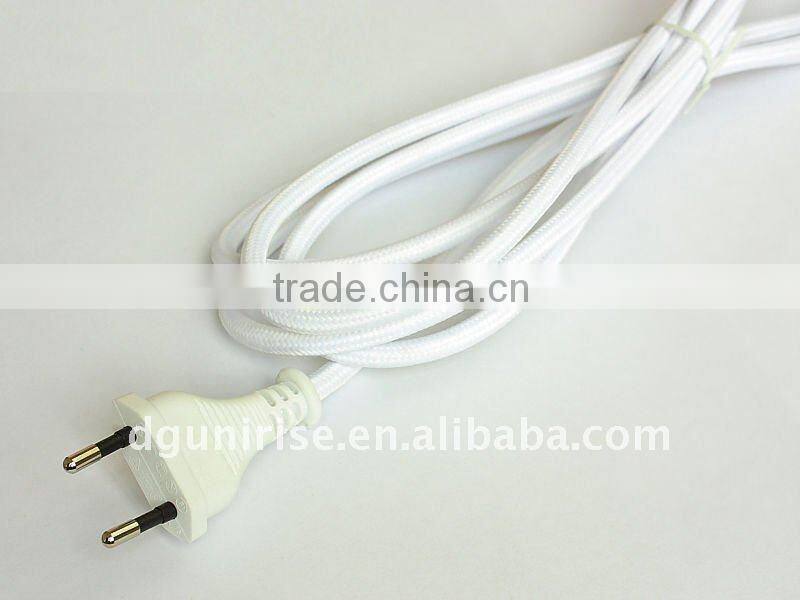 lamp and light textile braided power cord